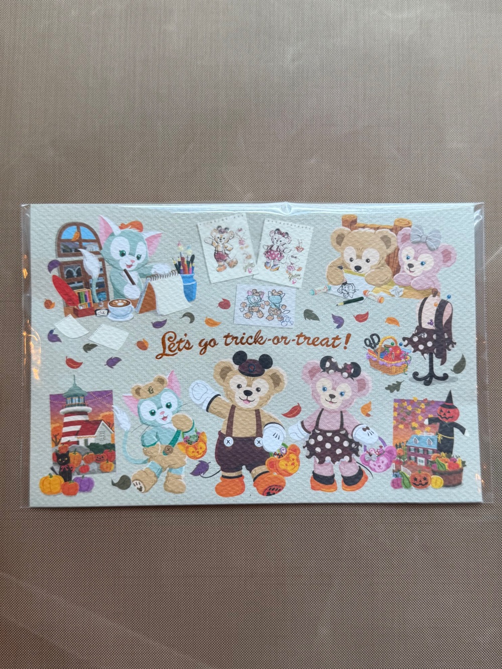 Tokyo DisneySea Duffy Halloween Postcard ShellieMay Gelatoni Trick or Treat
